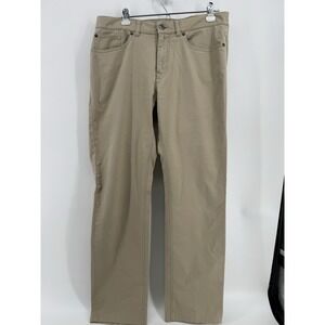 Peter Millar Pants Mens 34 Tan Pima Cotton 5-Pocket Stretch Chino